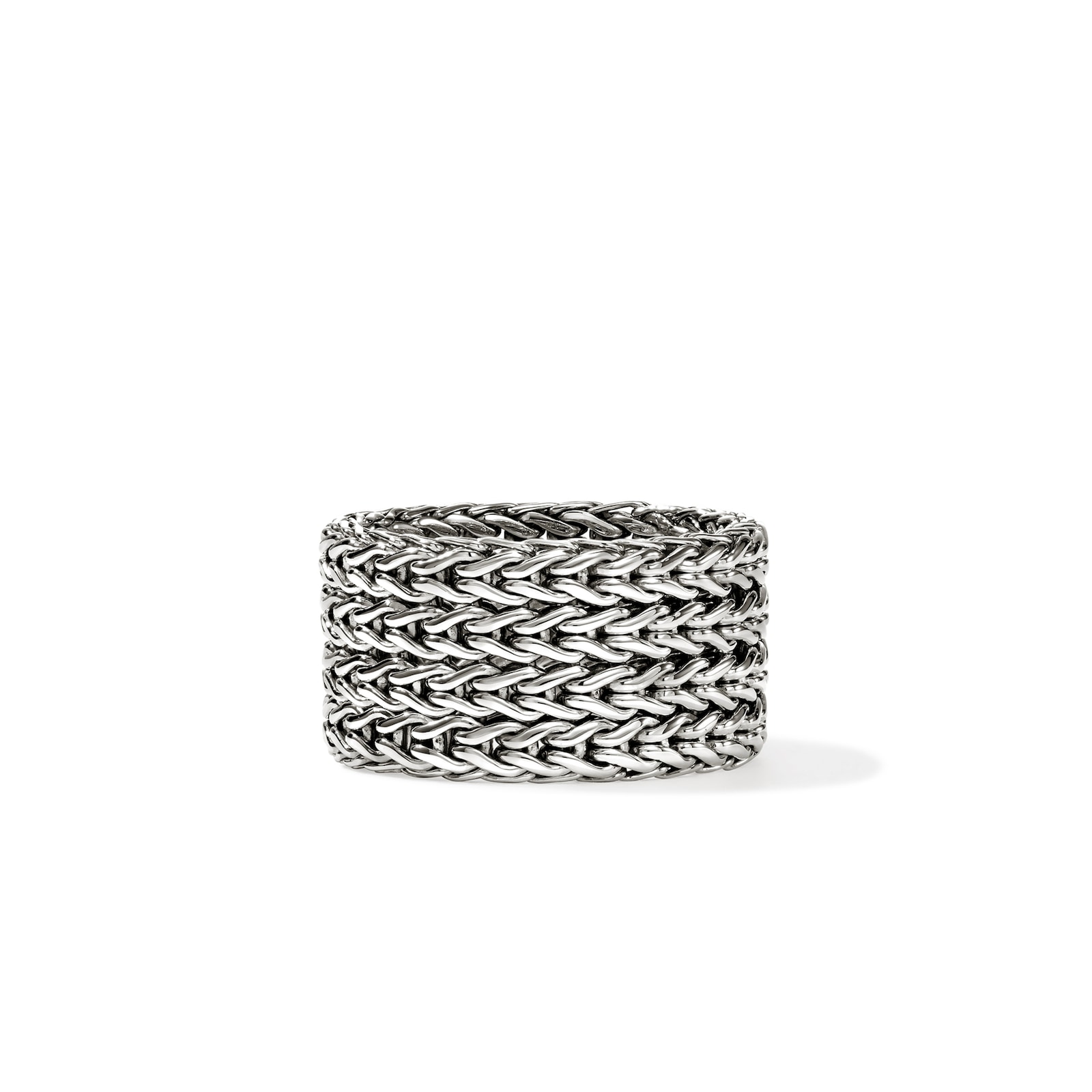 John Hardy Sterling Silver Icon Link Chain Ring, 12mm - Size 9