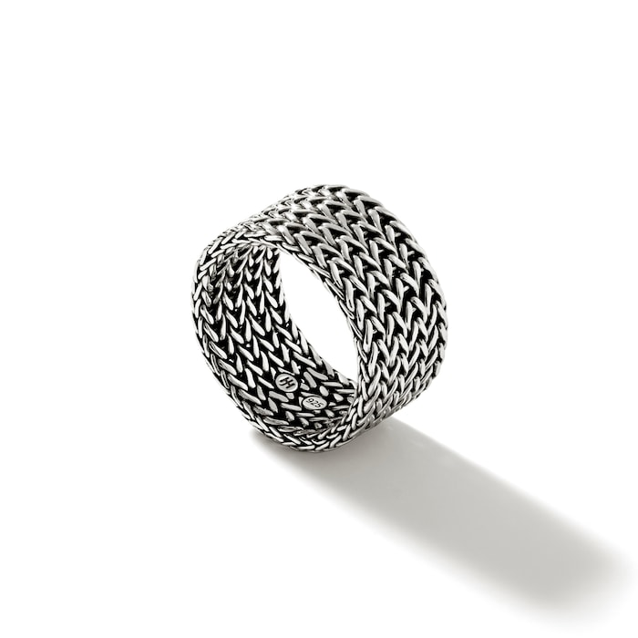 John Hardy Sterling Silver Icon Link Chain Ring, 12mm - Size 10