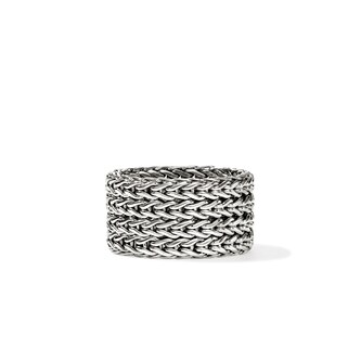 John Hardy Sterling Silver Icon Link Chain Ring, 12mm - Size 11