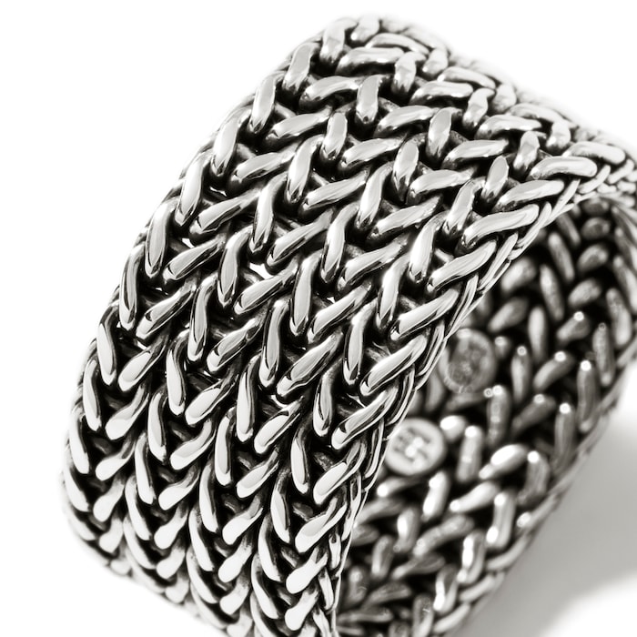 John Hardy Sterling Silver Icon Link Chain Ring, 12mm - Size 11