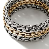 John Hardy Sterling Silver & 18K Yellow Gold Icon Chain Link Ring - Size 10