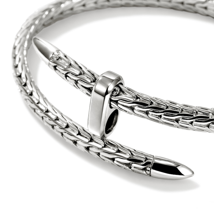 John Hardy Sterling Silver Spear Flex Cuff Bracelet, 5.5mm - Size Small
