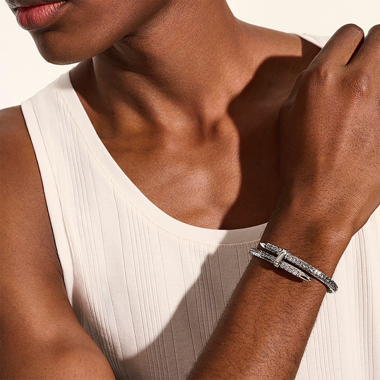 John Hardy Sterling Silver Spear Flex Cuff Bracelet, 5.5mm - Size Extra Large