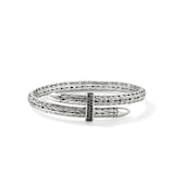 John Hardy Sterling Silver Spear Black Sapphire Flex Cuff Bracelet, 5.5mm - Size Small