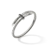 John Hardy Sterling Silver Spear Black Sapphire Flex Cuff Bracelet, 5.5mm - Size Small