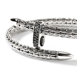 John Hardy Sterling Silver Spear Black Sapphire Flex Cuff Bracelet, 5.5mm - Size Small