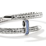 John Hardy Sterling Silver Spear Blue Sapphire Flex Cuff Bracelet, 5.5mm - Size Large