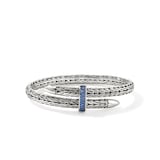 John Hardy Sterling Silver Spear Blue Sapphire Flex Cuff Bracelet, 5.5mm - Size Extra Large