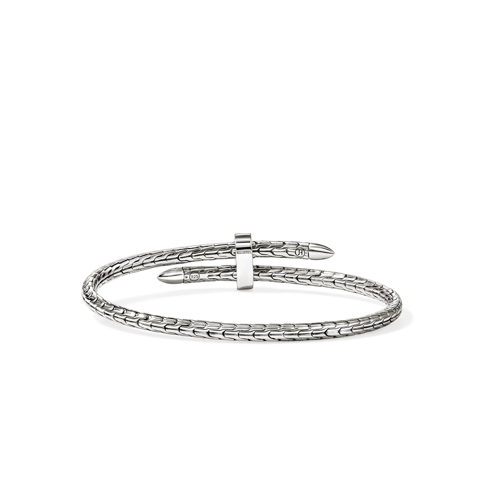 John Hardy Sterling Silver Spear Diamond Flex Cuff Bracelet, 4mm - Size Small