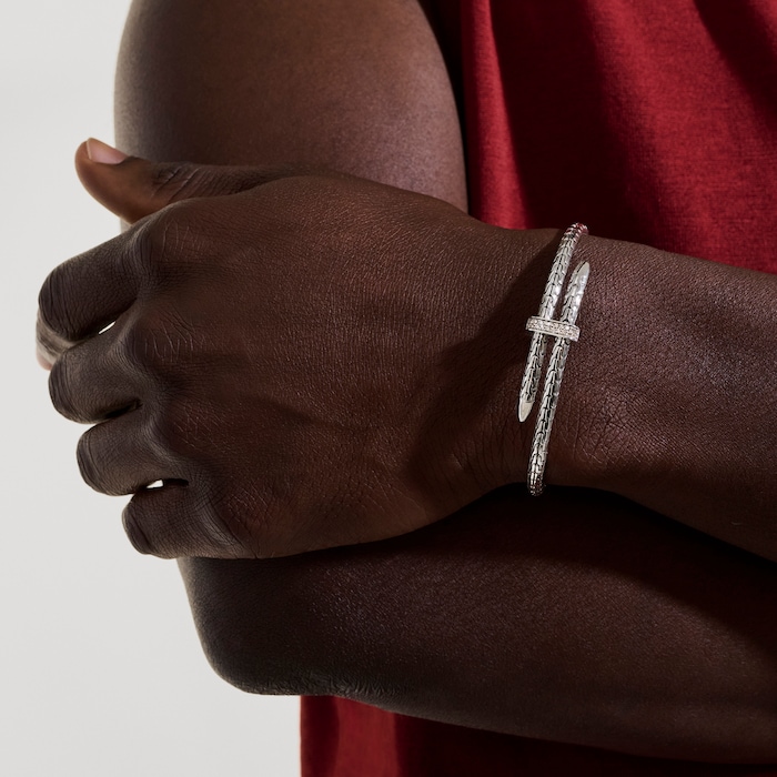 John Hardy Sterling Silver Spear Diamond Flex Cuff Bracelet, 4mm - Size Large