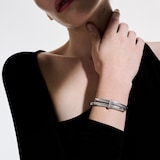 John Hardy Sterling Silver Spear Diamond Flex Cuff Bracelet, 5.5mm - Size Extra Small