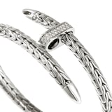 John Hardy Sterling Silver Spear Diamond Flex Cuff Bracelet, 5.5mm - Size Extra Small