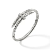 John Hardy Sterling Silver Spear Diamond Flex Cuff Bracelet, 5.5mm - Size Small