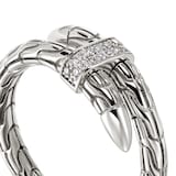 John Hardy Sterling Silver Spear Diamond Ring - Size 9