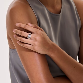 John Hardy Sterling Silver Spear Diamond Ring - Size 10