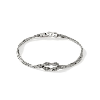 John Hardy Sterling Silver Love Knot Bracelet, 3.6mm - Size Extra Large