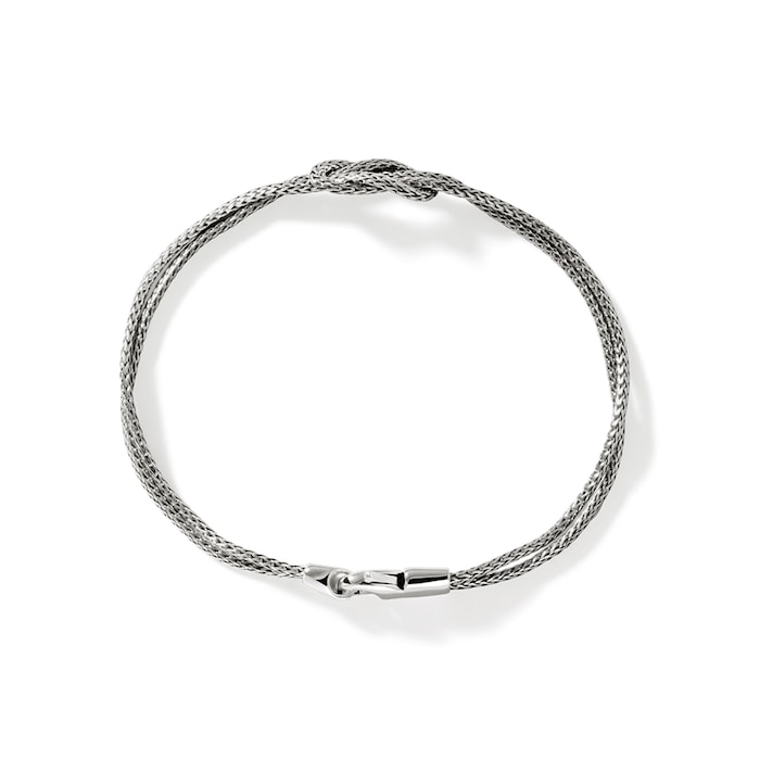 John Hardy Sterling Silver Love Knot Bracelet, 3.6mm - Size Extra Large