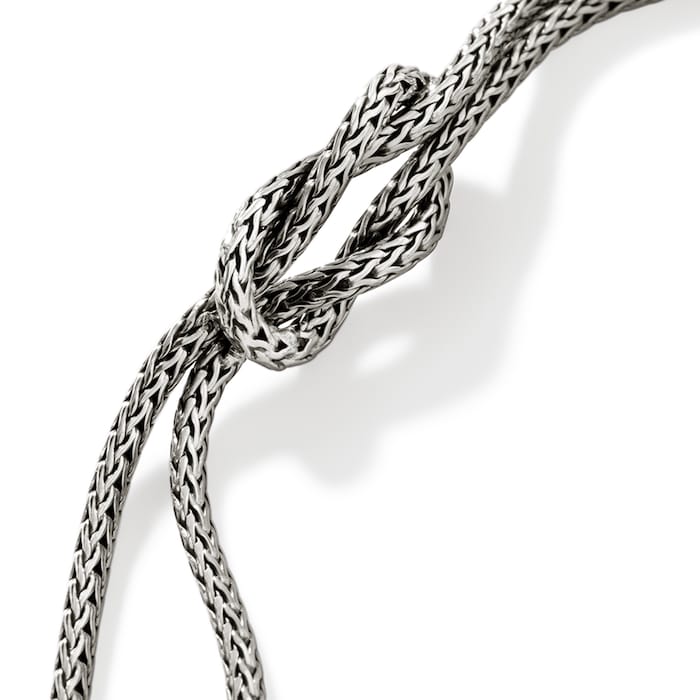 John Hardy Sterling Silver Love Knot Bracelet, 3.6mm - Size Extra Large