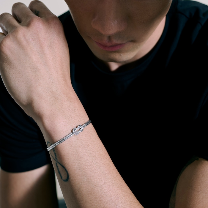 John Hardy Sterling Silver Love Knot Bracelet, 3.6mm - Size Extra Large