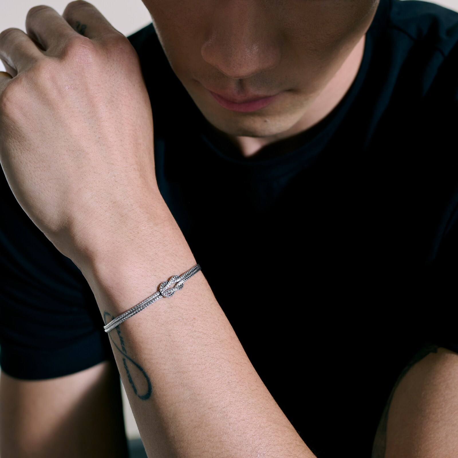 John Hardy Sterling Silver Love Knot Bracelet, 3.6mm - Size Extra Large