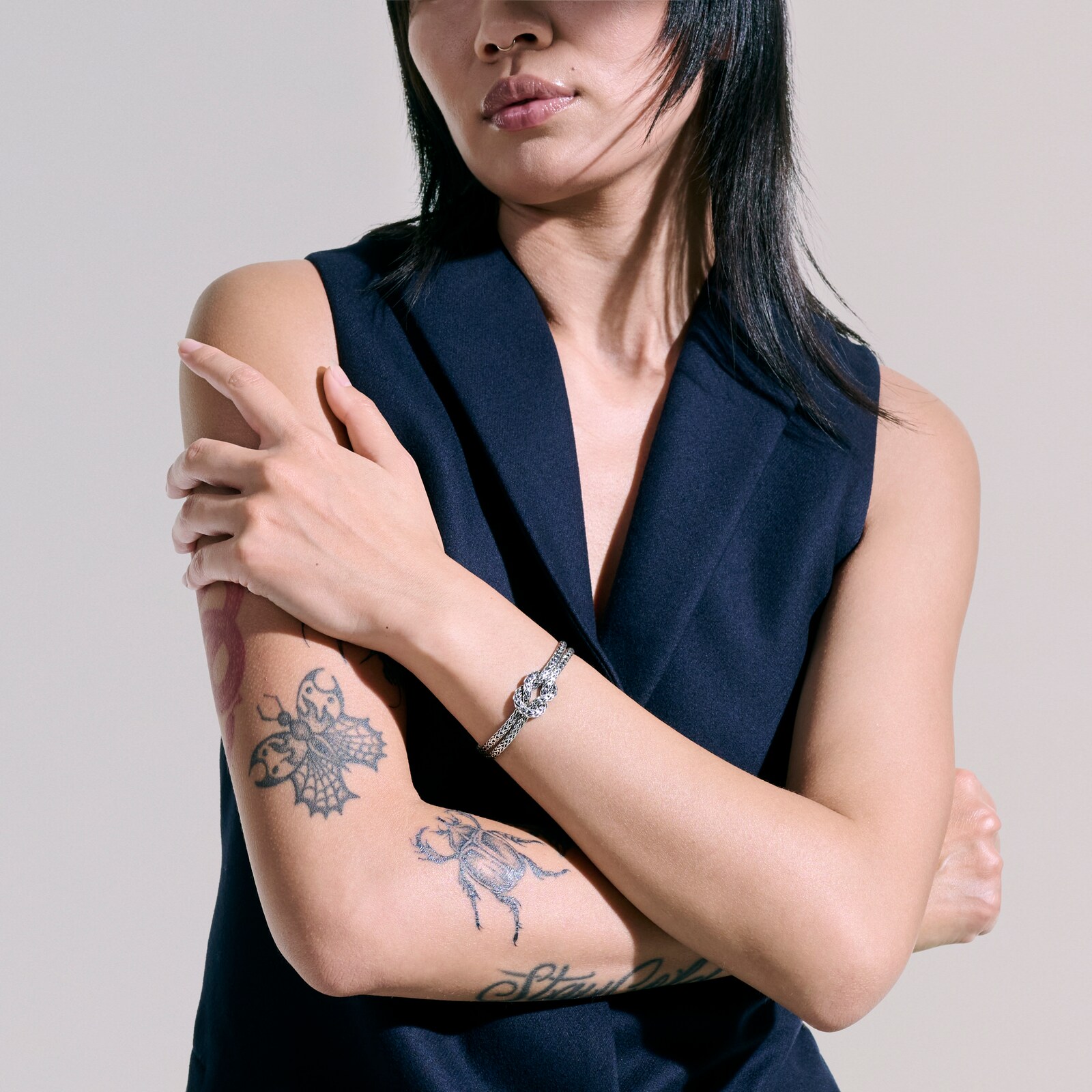 John Hardy Sterling Silver Love Knot Bracelet, 7mm - Size Large