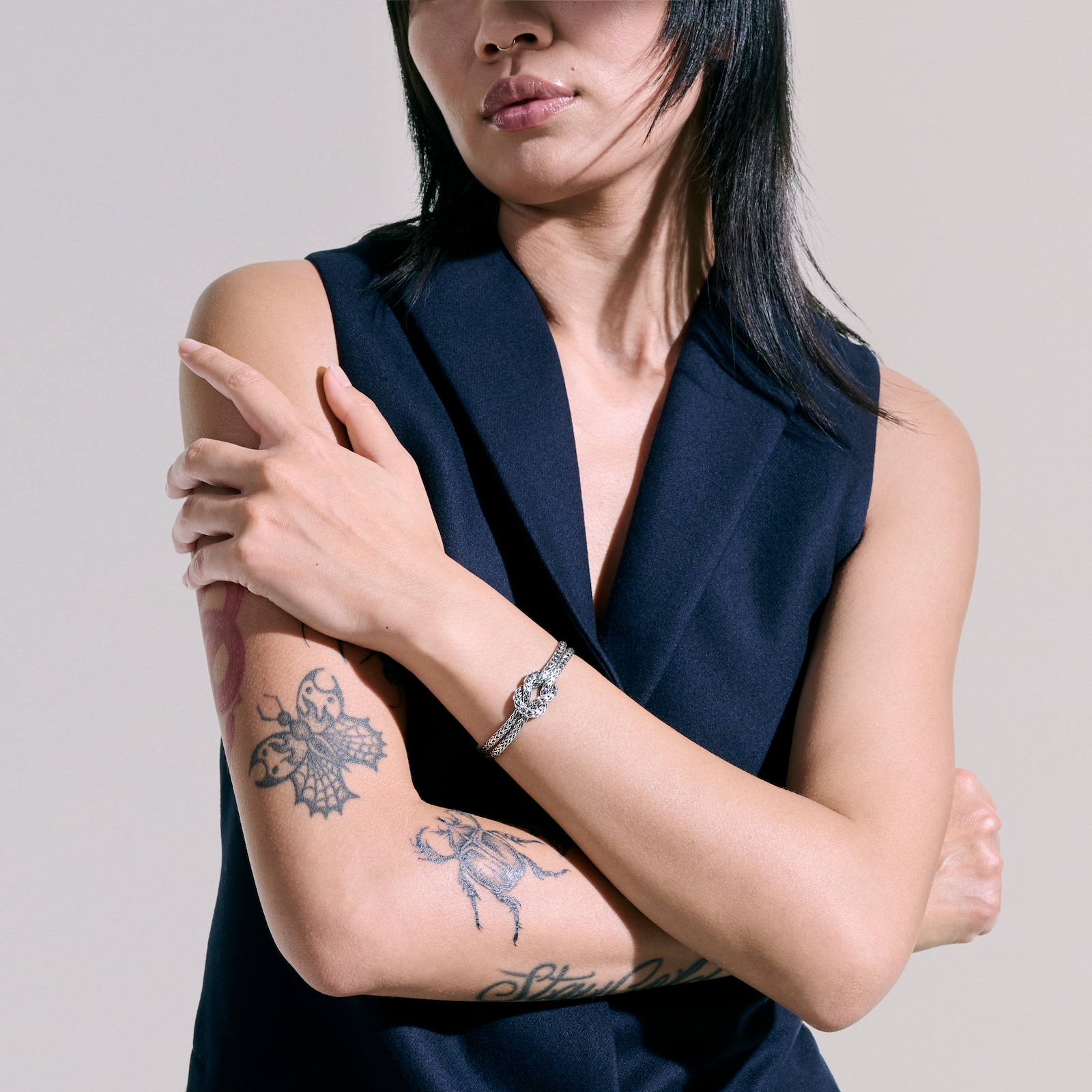 John Hardy Sterling Silver Love Knot Bracelet, 7mm - Size Extra Large