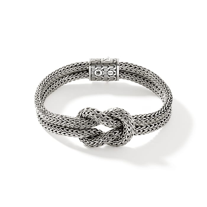 John Hardy Sterling Silver Love Knot Bracelet, 10mm - Size Extra Large