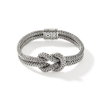 John Hardy Sterling Silver Love Knot Bracelet, 10mm - Size Extra Large