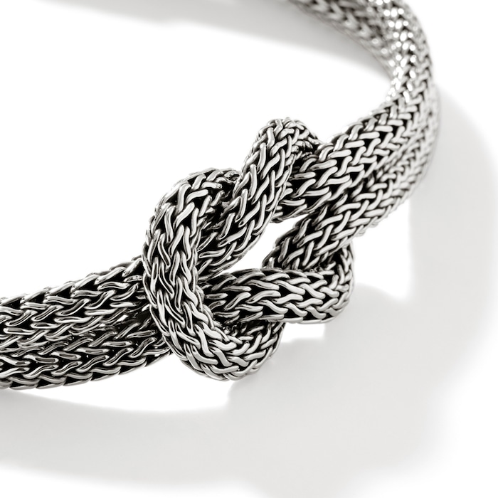 John Hardy Sterling Silver Love Knot Bracelet, 10mm - Size Extra Large