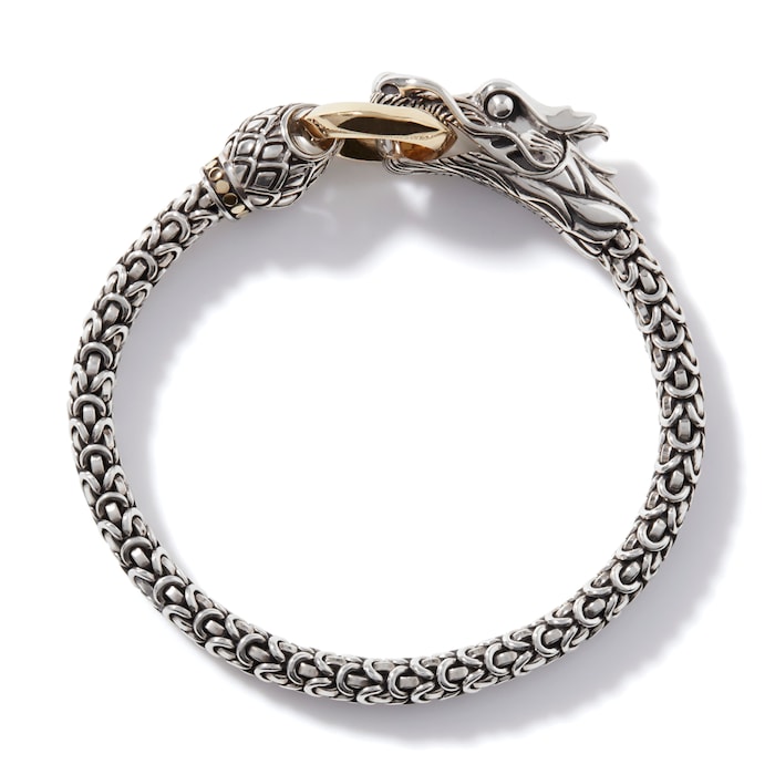 John Hardy Sterling Silver & 18K Yellow Gold Naga Bracelet, 6mm - Size Small