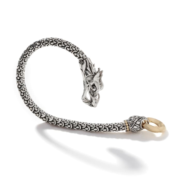 John Hardy Sterling Silver & 18K Yellow Gold Naga Bracelet, 6mm - Size Small