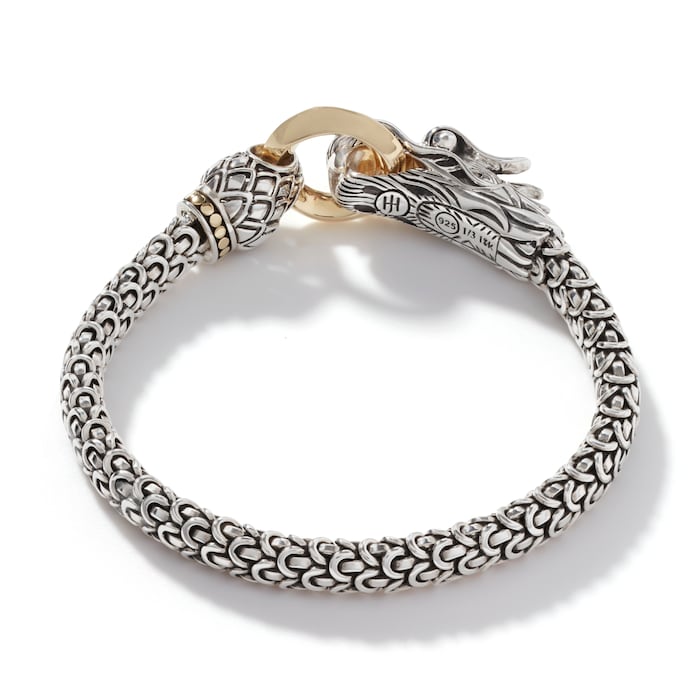 John Hardy Sterling Silver & 18K Yellow Gold Naga Bracelet, 6mm - Size Small