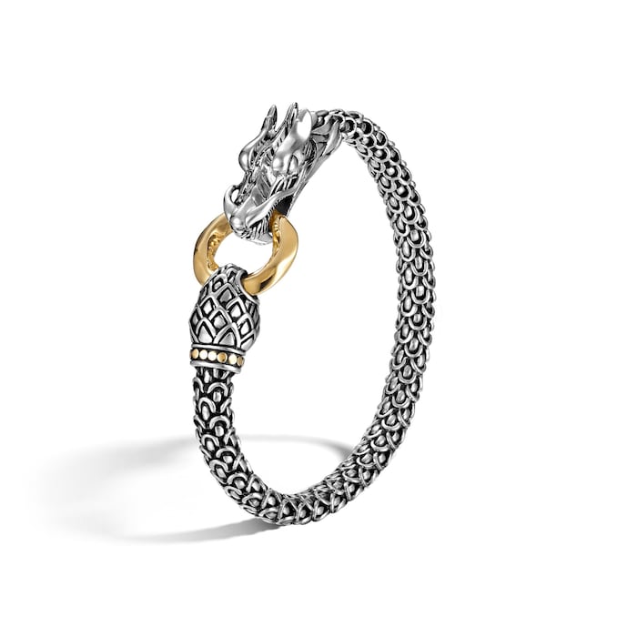 John Hardy Sterling Silver & 18K Yellow Gold Naga Bracelet, 6mm - Size Medium