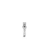 John Hardy Sterling Silver Naga Diamond & Blue Sapphire Ring - Size 6