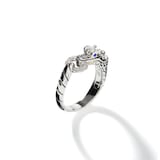 John Hardy Sterling Silver Naga Diamond & Blue Sapphire Ring - Size 6