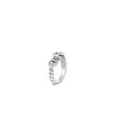 John Hardy Sterling Silver Naga Diamond & Blue Sapphire Ring - Size 6