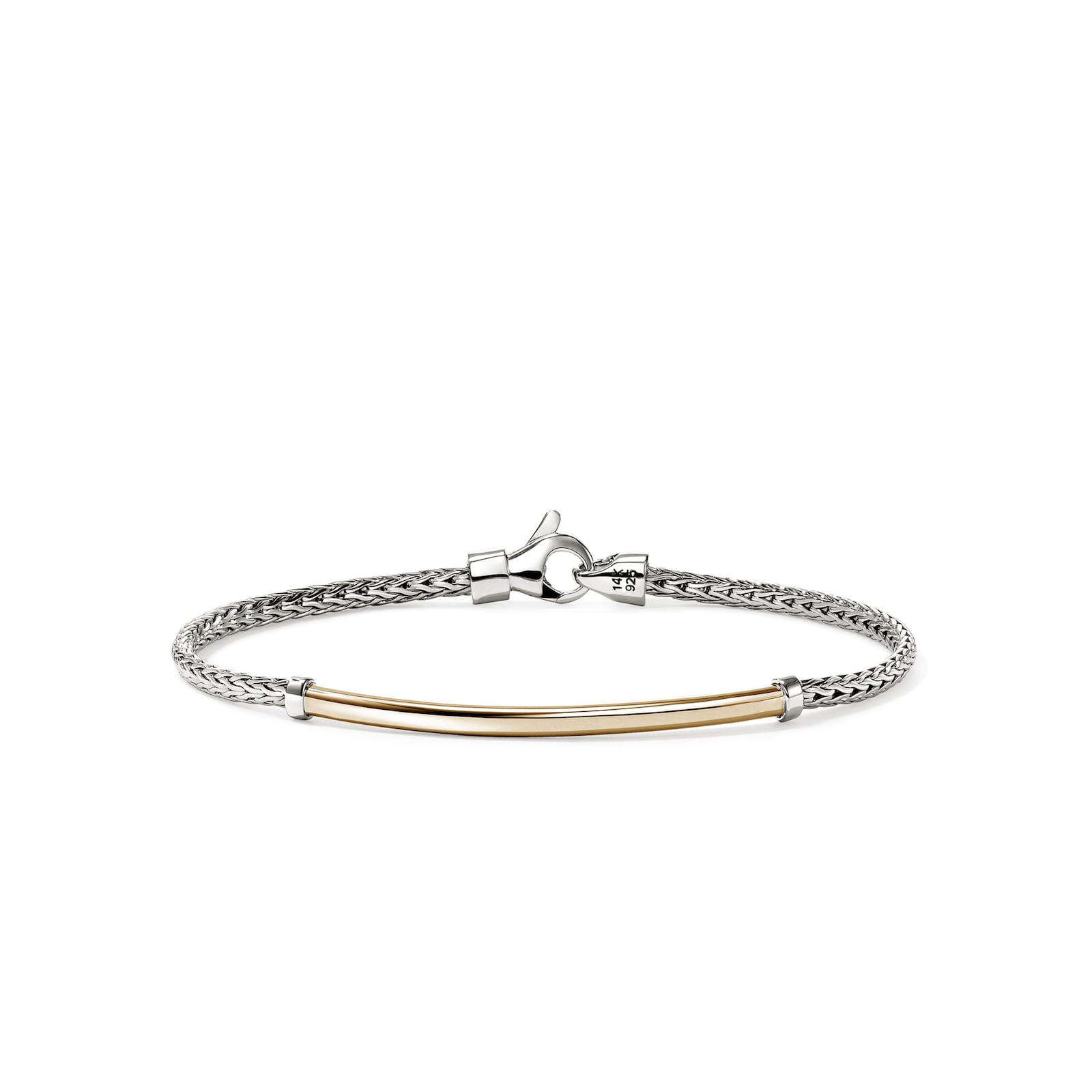 John Hardy Sterling Silver & 14K Yellow Gold JH Essential Bracelet, 2.5mm - Size Small