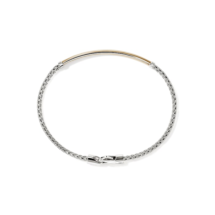 John Hardy Sterling Silver & 14K Yellow Gold JH Essential Bracelet, 2.5mm - Size Small