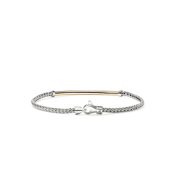 John Hardy Sterling Silver & 14K Yellow Gold JH Essential Bracelet, 2.5mm - Size Small