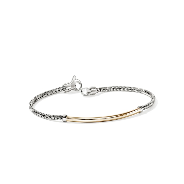 John Hardy Sterling Silver & 14K Yellow Gold JH Essential Bracelet, 2.5mm - Size Small