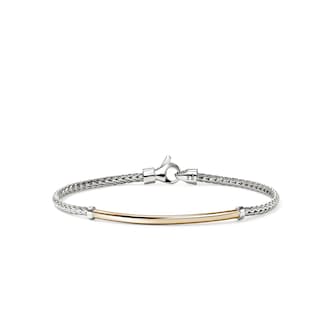 John Hardy Sterling Silver & 14K Yellow Gold JH Essential Bracelet, 2.5mm - Size Large