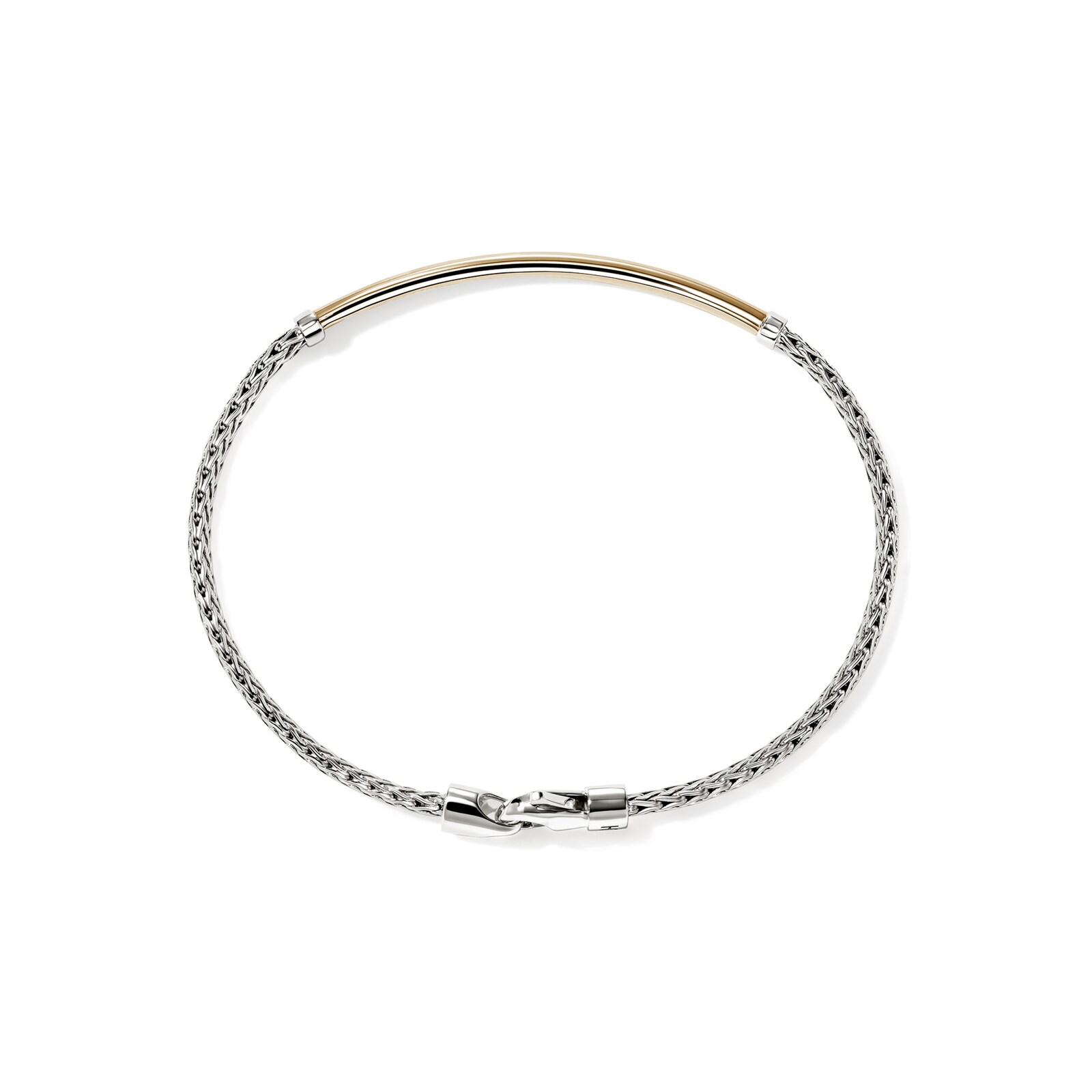 John Hardy Sterling Silver & 14K Yellow Gold JH Essential Bracelet, 2.5mm - Size Large