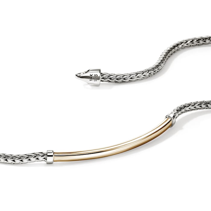 John Hardy Sterling Silver & 14K Yellow Gold JH Essential Bracelet, 2.5mm - Size Large