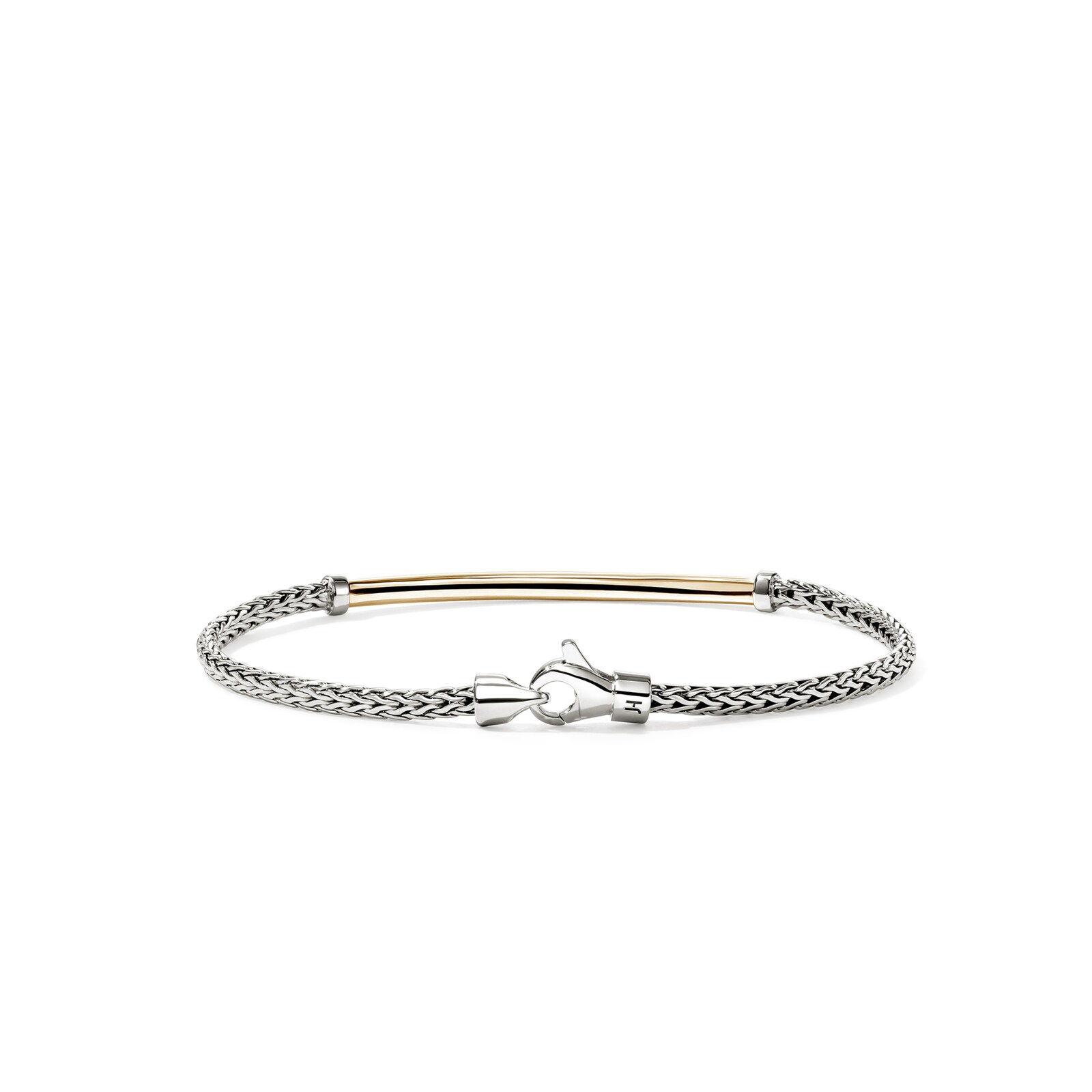 John Hardy Sterling Silver & 14K Yellow Gold JH Essential Bracelet, 2.5mm - Size Large