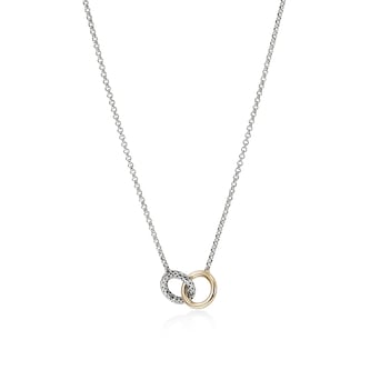 John Hardy Sterling Silver & 14K Yellow Gold JH Essential Linked Necklace, 2mm
