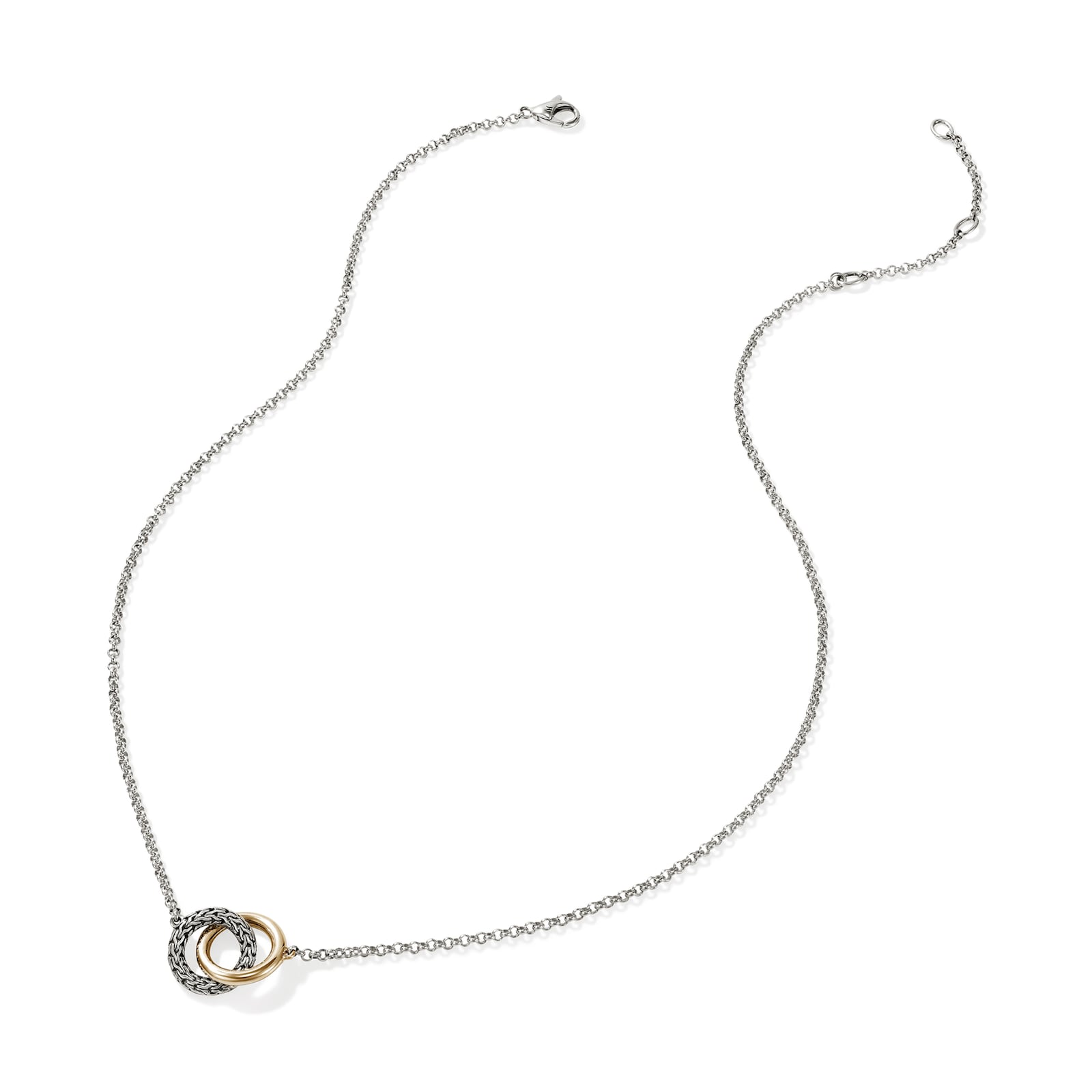 John Hardy Sterling Silver & 14K Yellow Gold JH Essential Linked Necklace, 2mm