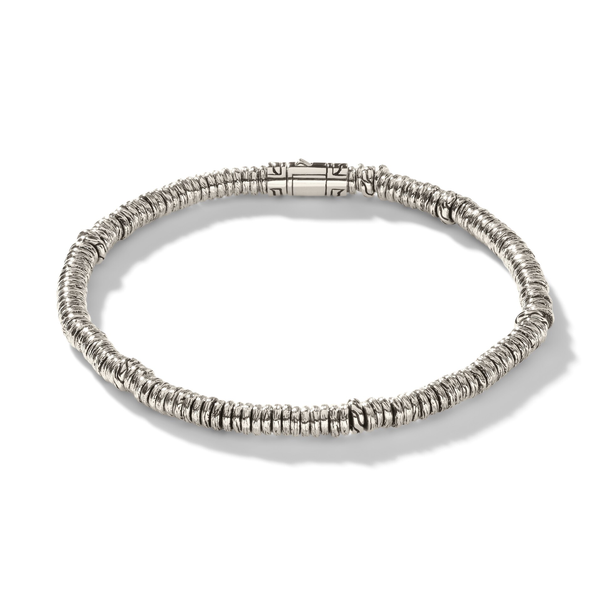 John Hardy Sterling Silver Heishi Bracelet, 4mm - Size Medium John Hardy Sterling Silver Heishi Bracelet, 4mm - Size Medium
