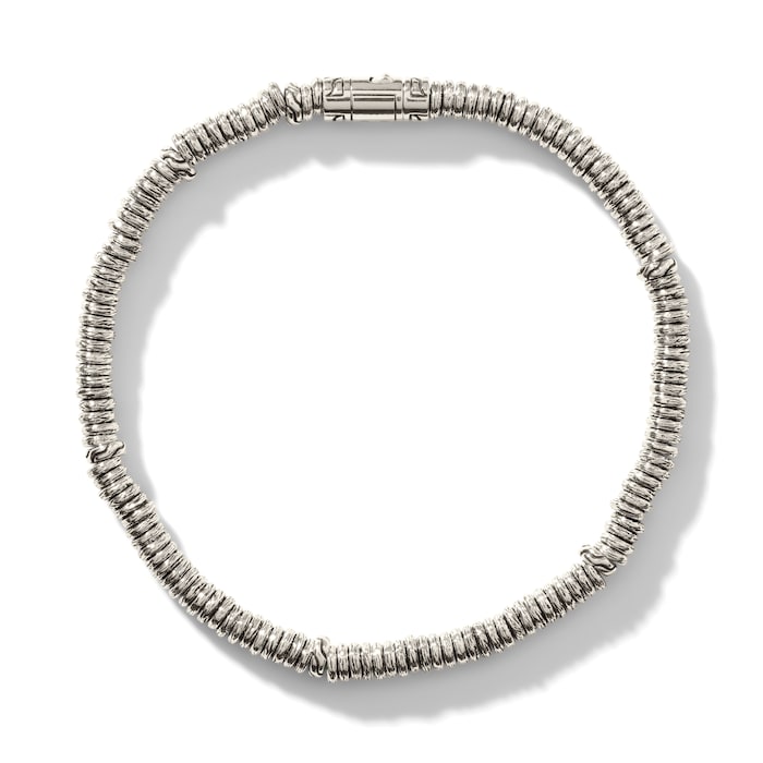 John Hardy Sterling Silver Heishi Bracelet, 4mm - Size Medium