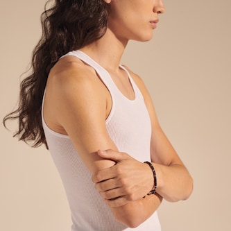 John Hardy Sterling Silver Heishi Black Onyx Bracelet - Size Large