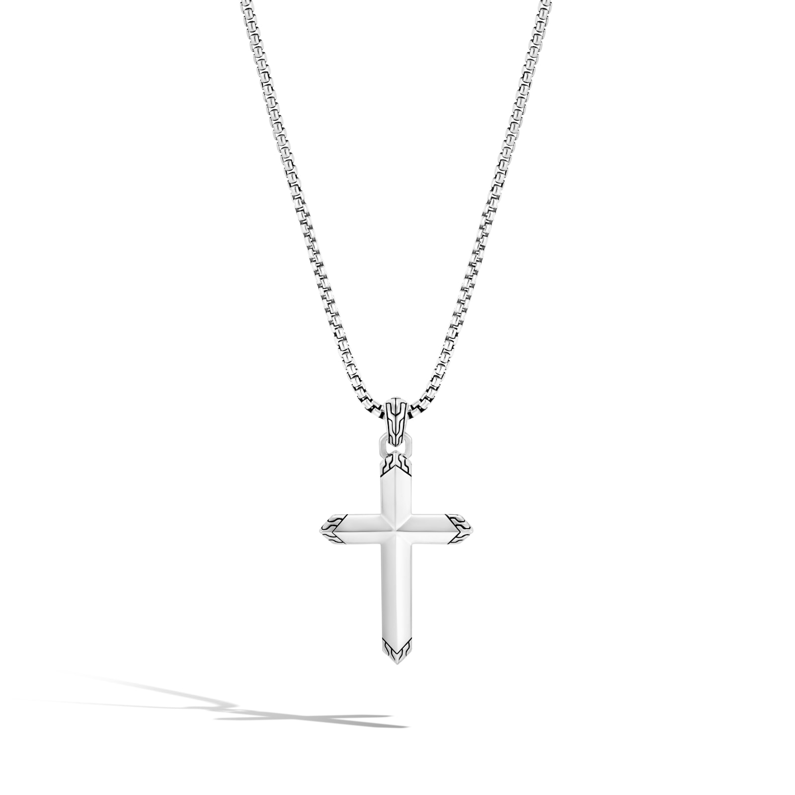 John Hardy Sterling Silver Cross Pendant Necklace, 2.7mm - 22 inches